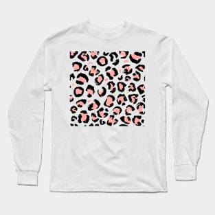 Red Leopard Print Long Sleeve T-Shirt